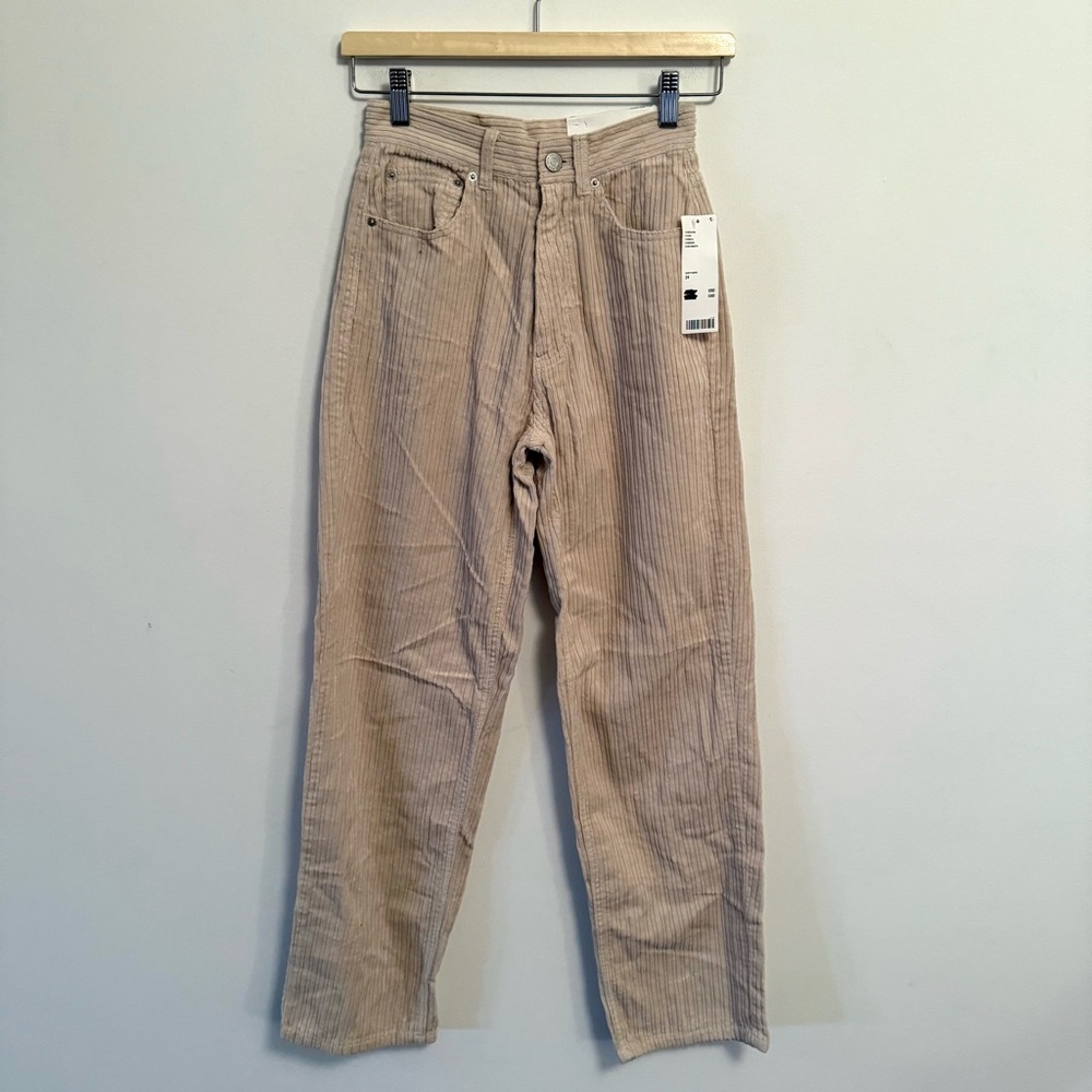 NWT BDG High Rise Baggy Corduroy Pants Grey Women’s Size 24